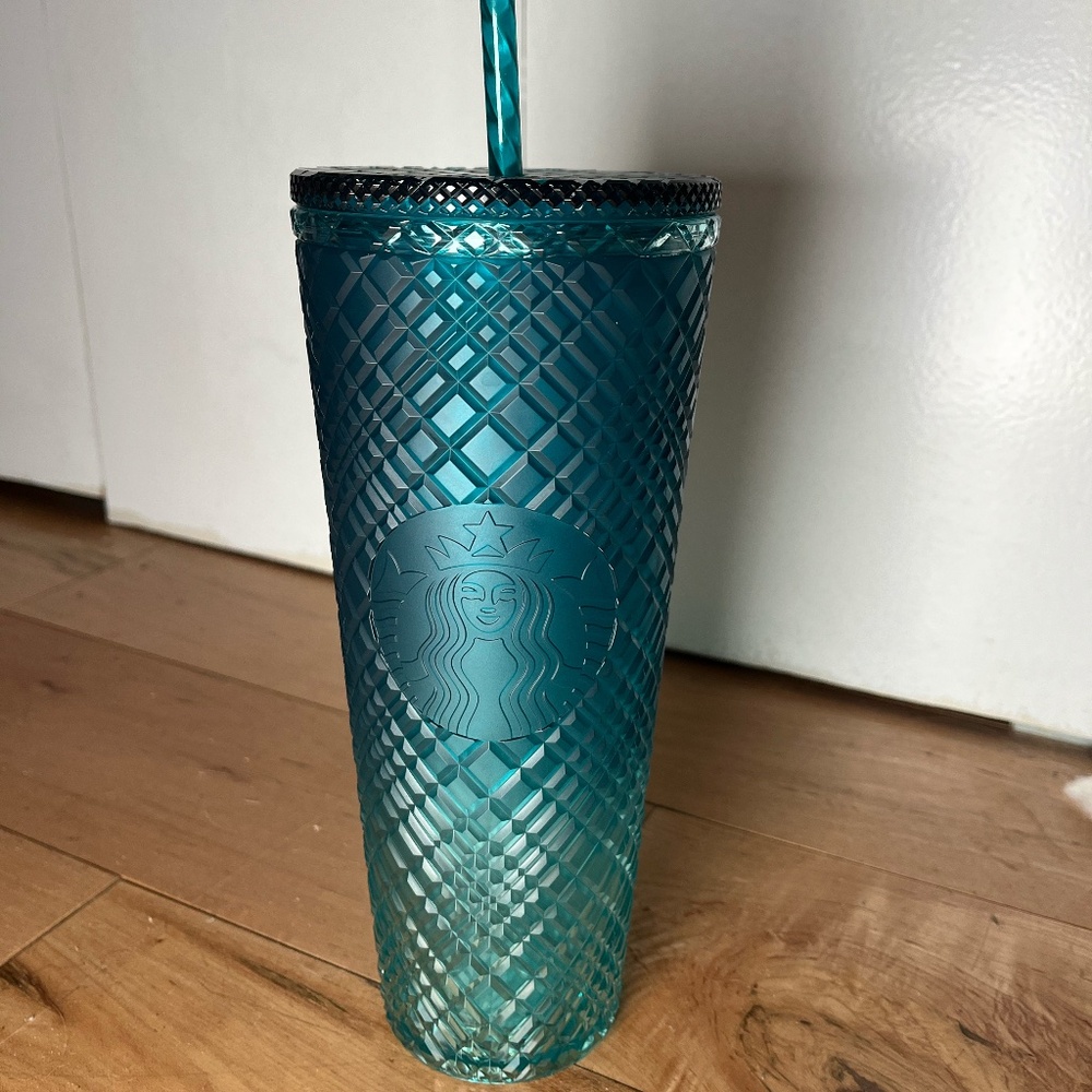 Starbucks 2023 spring teal jeweled blue/green ombre tumbler